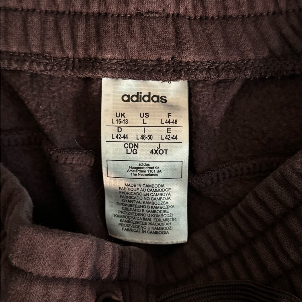Adidas Purple Drawstring Jogger Sweatpants Women’s Size Large - Picture 5 of 5